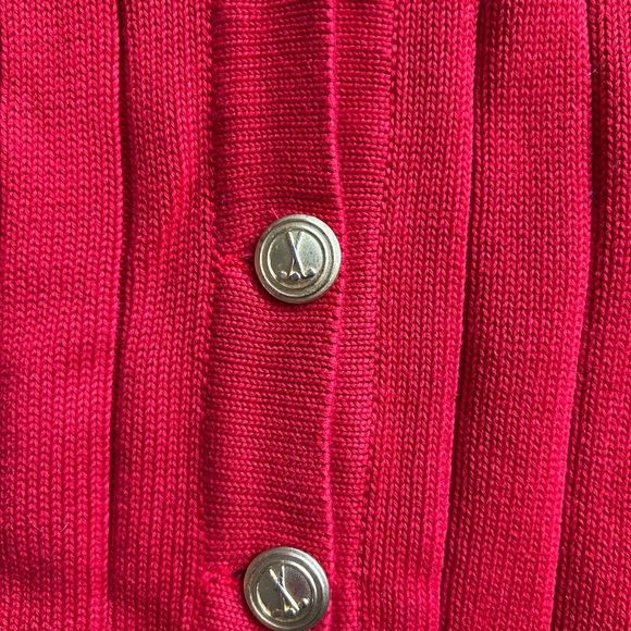 Como sport by cobra VTG preppy 90s red golf cardigan womens size M made in Italy - Picture 10 of 12